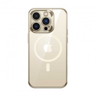 Apple iPhone 14 Pro Kılıf M-safe Şarj Özellikli Cam Yüzey Ekran Koruyuculu Benks Electroplated Kapak Apple iPhone 14 Pro Kılıf M-safe Şarj Özellikli Cam Yüzey Ekran Koruyuculu Benks Electroplated Kapak