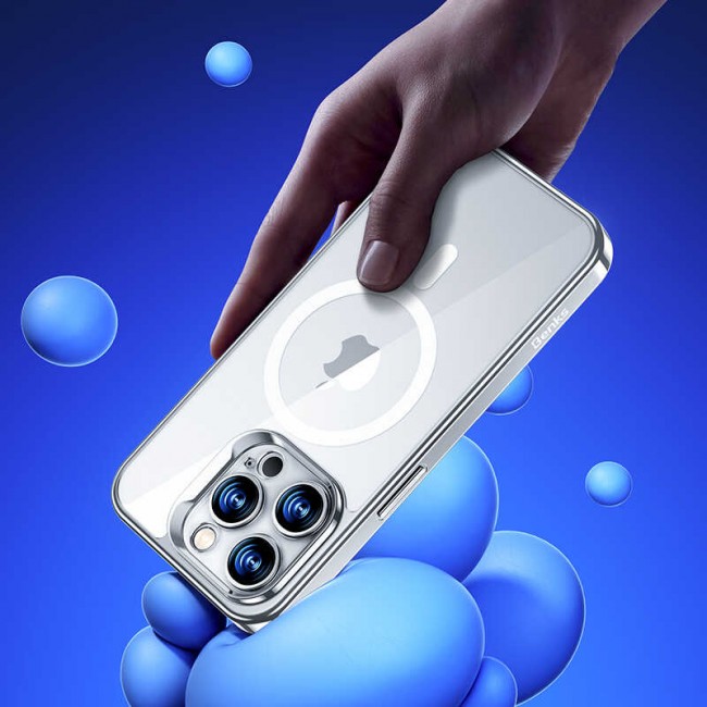 Apple iPhone 14 Pro Kılıf Magsafe Şarj Özellikli Cam Yüzey Ekran Koruyuculu Benks Electroplated Kapak Apple iPhone 14 Pro Kılıf Magsafe Şarj Özellikli Cam Yüzey Ekran Koruyuculu Benks Electroplated Kapak