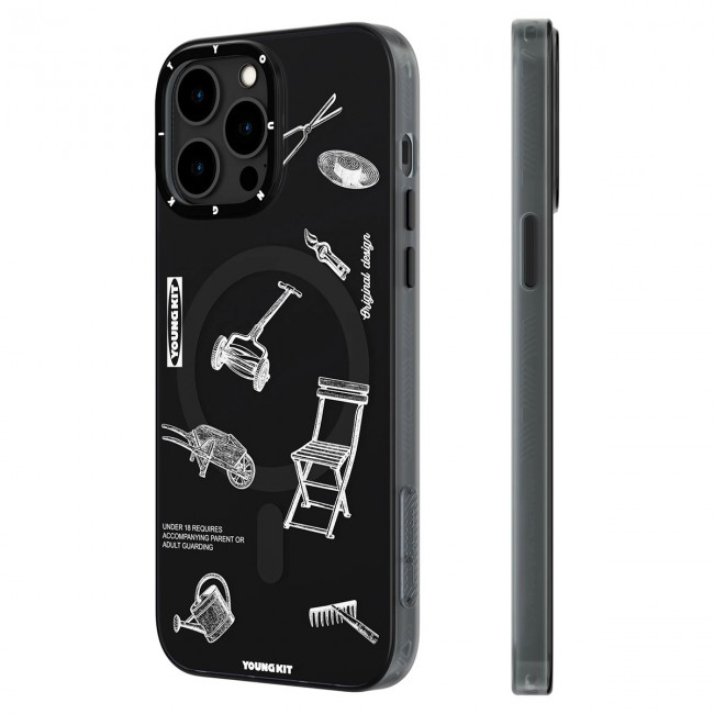 Apple iPhone 14 Pro Kılıf Magsafe Şarj Özellikli Desenli Youngkit Plaything Serisi Kapak Apple iPhone 14 Pro Kılıf Magsafe Şarj Özellikli Desenli Youngkit Plaything Serisi Kapak