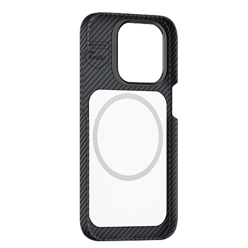 Bal-z Apple iPhone 14 Pro Kılıf M-safe Şarj Özellikli Karbon Fiber Benks MFM Lisanslı 600D Essential Kevlar Kapak