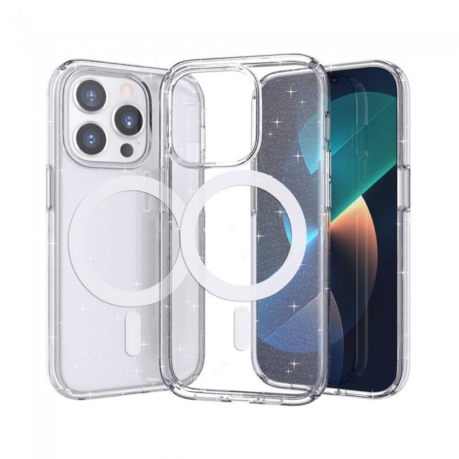 Apple iPhone 14 Pro Kılıf Magsafe Şarj Özellikli Parlayan Simli Saydam Renkli Zore Allstar Kapak Apple iPhone 14 Pro Kılıf Magsafe Şarj Özellikli Parlayan Simli Saydam Renkli Zore Allstar Kapak