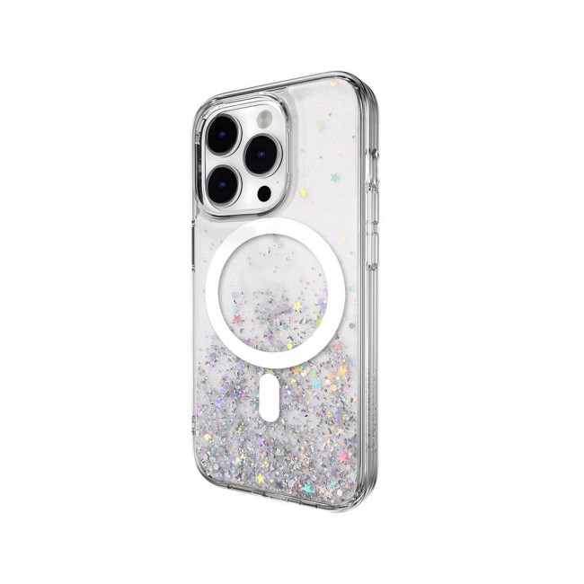 Apple iPhone 14 Pro Kılıf Magsafe Şarj Özellikli Parlayan Simli Şeffaf Lisanslı Switcheasy Starfield-M Kapak Apple iPhone 14 Pro Kılıf Magsafe Şarj Özellikli Parlayan Simli Şeffaf Lisanslı Switcheasy Starfield-M Kapak