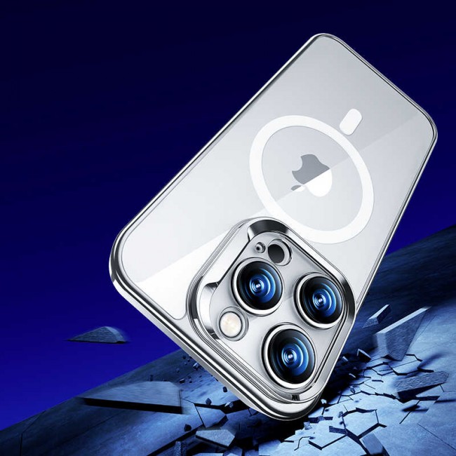 Apple iPhone 14 Pro Kılıf Magsafe Şarj Özellikli Premium Cam Arka Yüzey Benks Electroplated Kapak Apple iPhone 14 Pro Kılıf Magsafe Şarj Özellikli Premium Cam Arka Yüzey Benks Electroplated Kapak