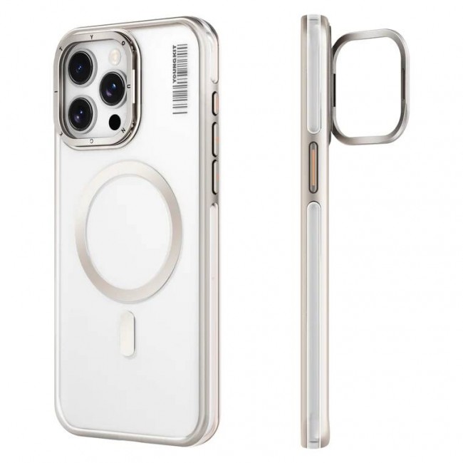 Apple iPhone 14 Pro Kılıf Magsafe Şarj Özellikli Sararma Önleyici Youngkit Crystal Grid Kapak Apple iPhone 14 Pro Kılıf Magsafe Şarj Özellikli Sararma Önleyici Youngkit Crystal Grid Kapak