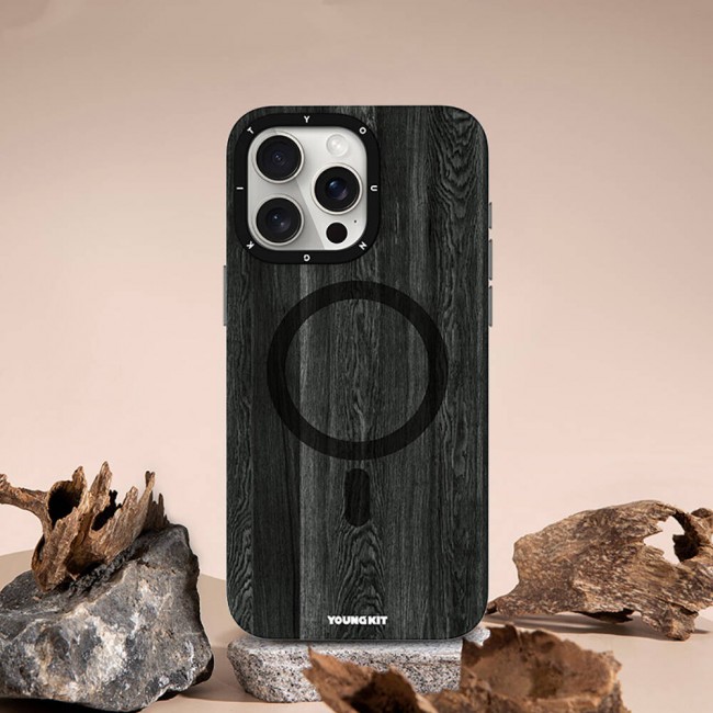 Apple iPhone 14 Pro Kılıf Magsafe Şarj Özellikli Sararmaya Dayanıklı Youngkit Wood Forest Serisi Kapak Apple iPhone 14 Pro Kılıf Magsafe Şarj Özellikli Sararmaya Dayanıklı Youngkit Wood Forest Serisi Kapak