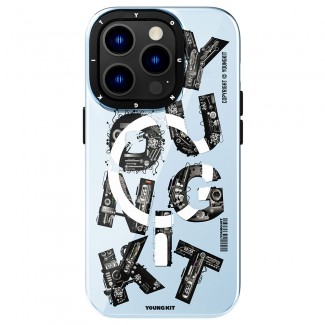 Apple iPhone 14 Pro Kılıf M-safe Şarj Özellikli Yazı Temalı YoungKit Mechanic Serisi Kapak Apple iPhone 14 Pro Kılıf M-safe Şarj Özellikli Yazı Temalı YoungKit Mechanic Serisi Kapak
