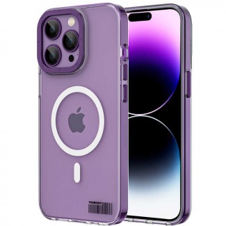Apple iPhone 14 Pro Kılıf M-safe Şarj Özellikli Youngkit Coloured Glaze Serisi Kapak Apple iPhone 14 Pro Kılıf M-safe Şarj Özellikli Youngkit Coloured Glaze Serisi Kapak