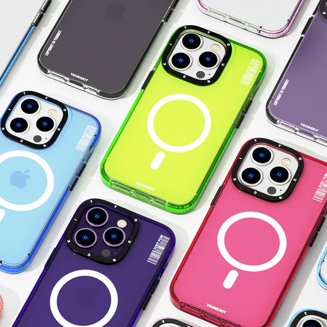 Apple iPhone 14 Pro Kılıf Magsafe Şarj Özellikli YoungKit Crystal Color Serisi Kapak Apple iPhone 14 Pro Kılıf Magsafe Şarj Özellikli YoungKit Crystal Color Serisi Kapak