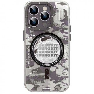 Apple iPhone 14 Pro Kılıf M-safe Şarj Özellikli YoungKit Kamuflaj Serisi Kapak Apple iPhone 14 Pro Kılıf M-safe Şarj Özellikli YoungKit Kamuflaj Serisi Kapak