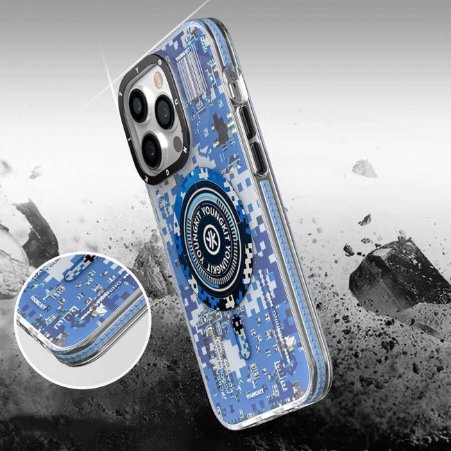 Apple iPhone 14 Pro Kılıf Magsafe Şarj Özellikli YoungKit Kamuflaj Serisi Kapak Apple iPhone 14 Pro Kılıf Magsafe Şarj Özellikli YoungKit Kamuflaj Serisi Kapak