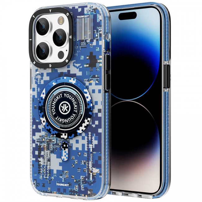 Apple iPhone 14 Pro Kılıf Magsafe Şarj Özellikli YoungKit Kamuflaj Serisi Kapak Apple iPhone 14 Pro Kılıf Magsafe Şarj Özellikli YoungKit Kamuflaj Serisi Kapak
