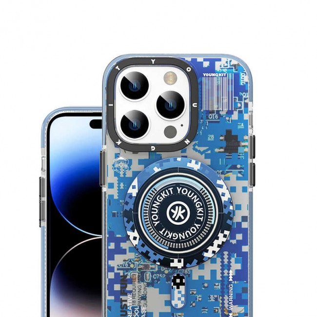 Apple iPhone 14 Pro Kılıf Magsafe Şarj Özellikli YoungKit Kamuflaj Serisi Kapak Apple iPhone 14 Pro Kılıf Magsafe Şarj Özellikli YoungKit Kamuflaj Serisi Kapak