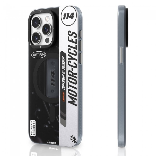 Apple iPhone 14 Pro Kılıf Magsafe Şarj Özellikli Youngkit Motorcycle Legend Serisi Kapak Apple iPhone 14 Pro Kılıf Magsafe Şarj Özellikli Youngkit Motorcycle Legend Serisi Kapak