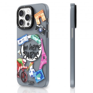 Apple iPhone 14 Pro Kılıf M-safe Şarj Özellikli Youngkit in Paris Serisi Kapak Apple iPhone 14 Pro Kılıf M-safe Şarj Özellikli Youngkit in Paris Serisi Kapak