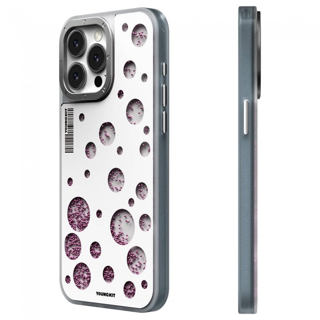 Apple iPhone 14 Pro Kılıf Magsafe Şarj Özellikli Youngkit Quicksand Beads Serisi Kapak Apple iPhone 14 Pro Kılıf Magsafe Şarj Özellikli Youngkit Quicksand Beads Serisi Kapak