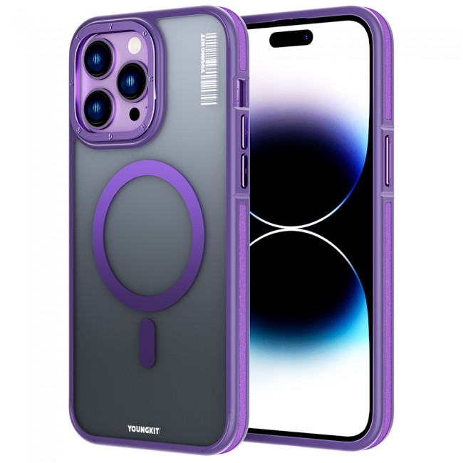 Apple iPhone 14 Pro Kılıf Magsafe Şarj Özellikli Youngkit Rock Sand Serisi Kapak Apple iPhone 14 Pro Kılıf Magsafe Şarj Özellikli Youngkit Rock Sand Serisi Kapak
