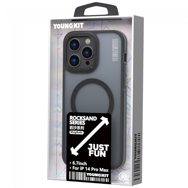 Apple iPhone 14 Pro Kılıf Magsafe Şarj Özellikli Youngkit Rock Sand Serisi Kapak Apple iPhone 14 Pro Kılıf Magsafe Şarj Özellikli Youngkit Rock Sand Serisi Kapak