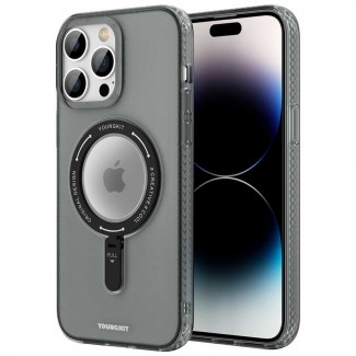 Apple iPhone 14 Pro Kılıf M-safe Şarj Özellikli Youngkit Rock Serisi Kapak Apple iPhone 14 Pro Kılıf M-safe Şarj Özellikli Youngkit Rock Serisi Kapak