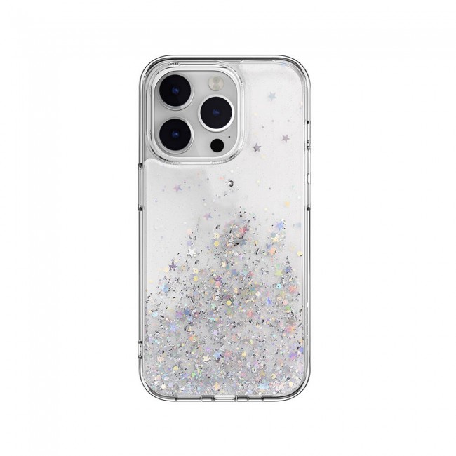 Apple iPhone 14 Pro Kılıf Parlayan Simli Şeffaf Lisanslı Switcheasy Starfield Kapak Apple iPhone 14 Pro Kılıf Parlayan Simli Şeffaf Lisanslı Switcheasy Starfield Kapak
