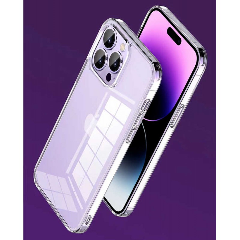 Bal-z Apple iPhone 14 Pro Kılıf Şeffaf Airbag Tasarımlı ​​​​​Wiwu ZCC-108 Concise Serisi Kapak