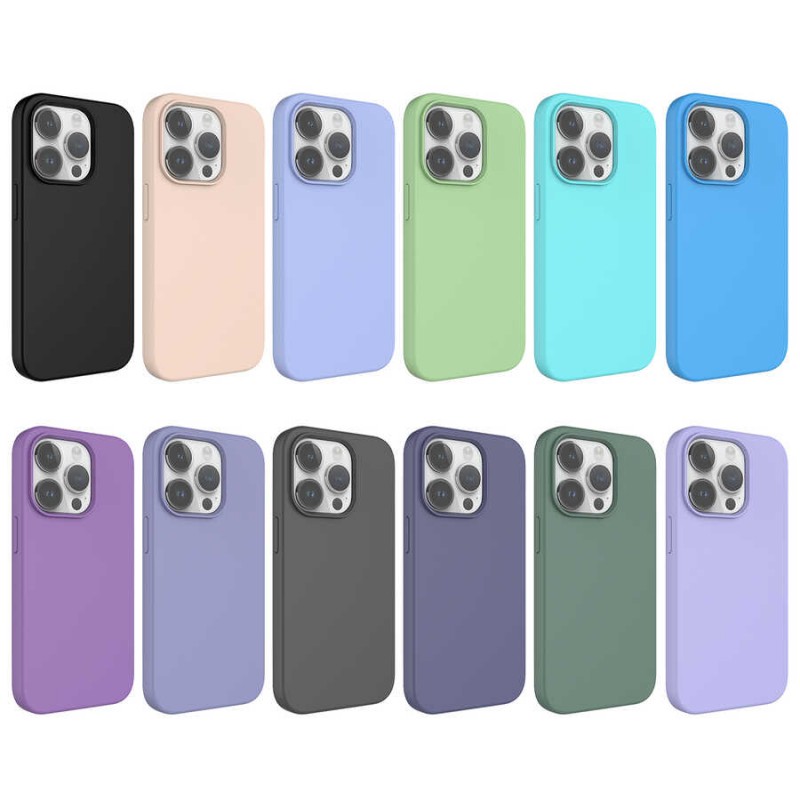 Bal-z Apple iPhone 14 Pro Kılıf Sıvı Teknolojili Silinebilir Sert  Kivi Kapak