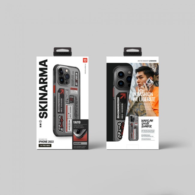 Apple iPhone 14 Pro Kılıf SkinArma Şeffaf Desenli Airbag Tasarımlı Taito Kapak Apple iPhone 14 Pro Kılıf SkinArma Şeffaf Desenli Airbag Tasarımlı Taito Kapak