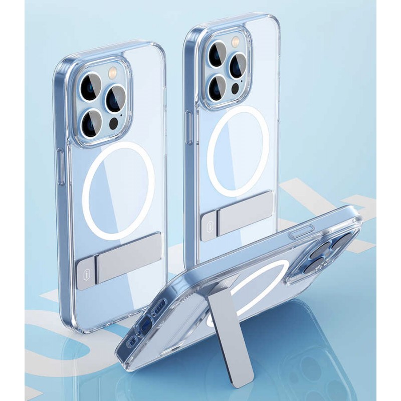 Bal-z Apple iPhone 14 Pro Kılıf Standlı M-safe Wireless Şarj Özellikli Wiwu Aurora Serisi Kapak