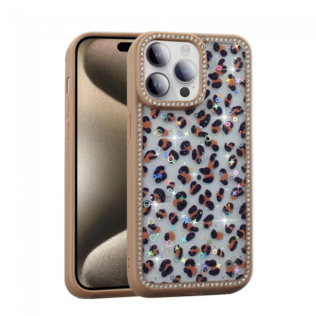 Apple iPhone 14 Pro Kılıf Taşlı ve Simli Tasarım Zore Azra Kapak Apple iPhone 14 Pro Kılıf Taşlı ve Simli Tasarım Zore Azra Kapak