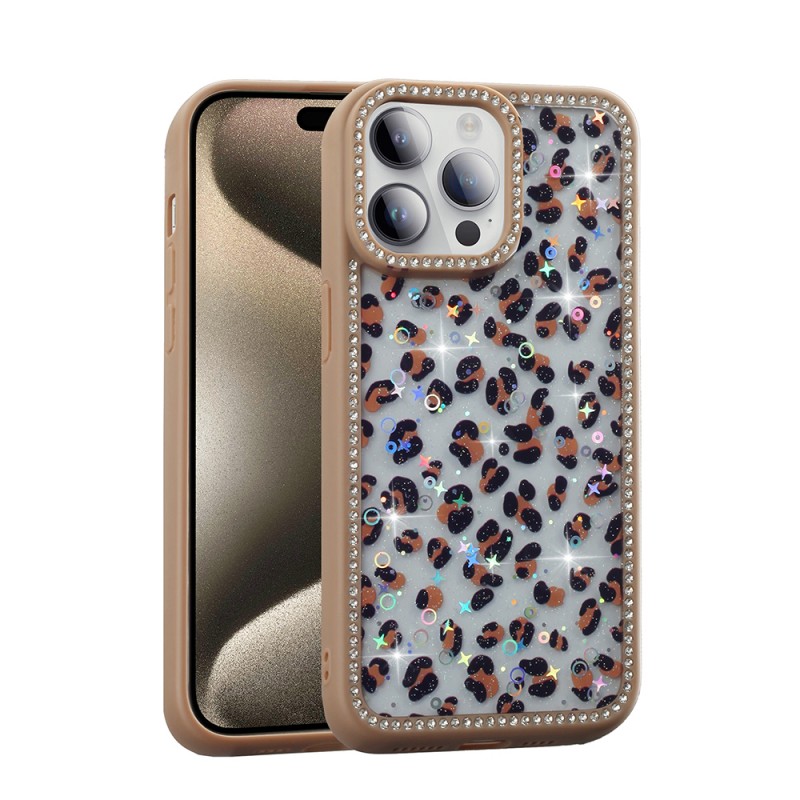 Bal-z Apple iPhone 14 Pro Kılıf Taşlı ve Simli Tasarım Zore Azra Kapak