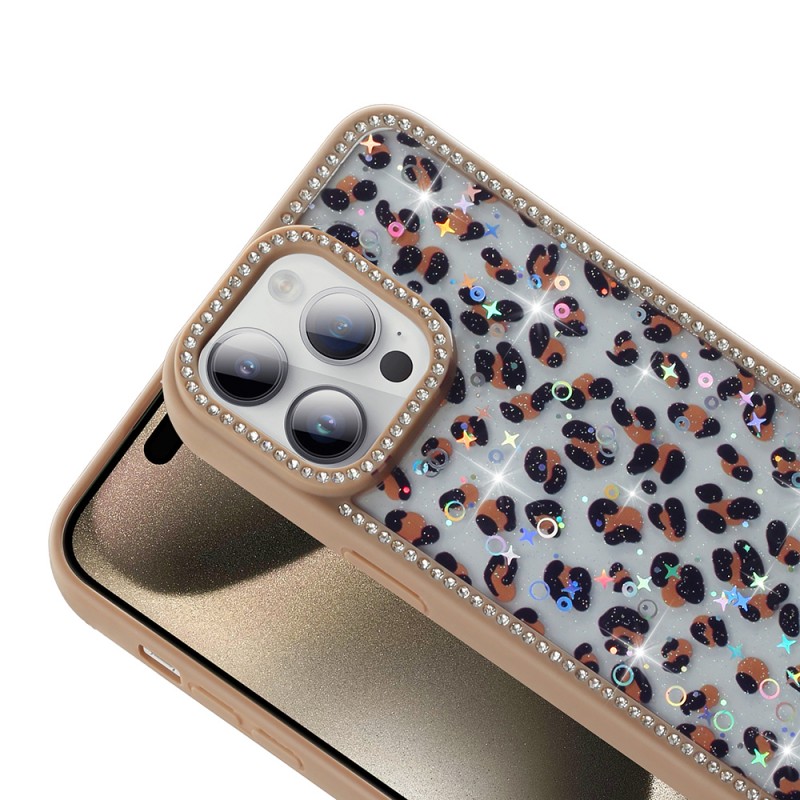 Bal-z Apple iPhone 14 Pro Kılıf Taşlı ve Simli Tasarım Zore Azra Kapak