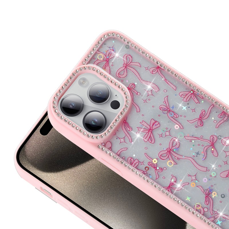 Bal-z Apple iPhone 14 Pro Kılıf Taşlı ve Simli Tasarım Zore Azra Kapak