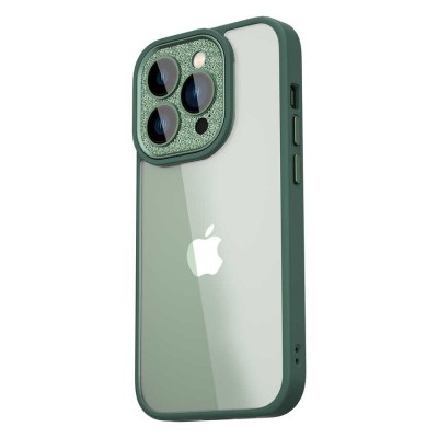 Bal-z Apple iPhone 14 Pro Kılıf ​​​​​Wiwu GCC-105 Lens Korumalı Renkli Kenar Arkası Şeffaf Multicolor Kapak