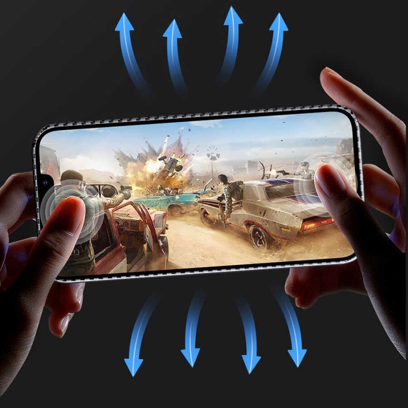 Bal-z Apple iPhone 14 Pro Kılıf ​​​​​Wiwu Karbon Fiber Görünümlü M-safe Wireless Şarj Özellikli Kabon Kapak