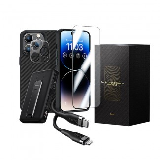 Apple iPhone 14 Pro Max Benks Grand Combo New 5in1 Aksesuar Seti Kılıf-Ekran Koruyucu-Lens Koruyucu-Kablo-Powerbank Apple iPhone 14 Pro Max Benks Grand Combo New 5in1 Aksesuar Seti Kılıf-Ekran Koruyucu-Lens Koruyucu-Kablo-Powerbank