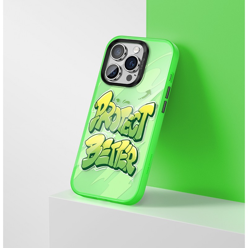 Bal-z Apple iPhone 14 Pro Max Kılıf Airbagli TPU Yazı Temalı Benks Dynamic New Kapak