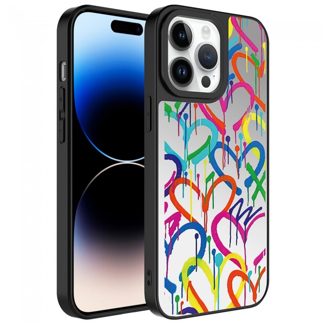 Apple iPhone 14 Pro Max Kılıf Aynalı Desenli Kamera Korumalı Parlak Zore Mirror Kapak Apple iPhone 14 Pro Max Kılıf Aynalı Desenli Kamera Korumalı Parlak Zore Mirror Kapak