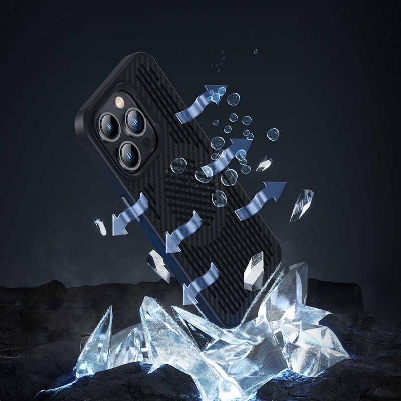 Bal-z Apple iPhone 14 Pro Max Kılıf Benks Magnetic Cooling Kevlar Soğutucu Özellikli Telefon Kılıfı