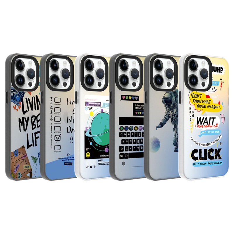 Bal-z Apple iPhone 14 Pro Max Kılıf Desenli  Dragon Sert Kapak