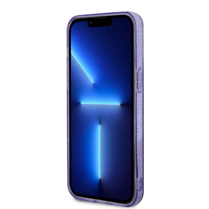 Bal-z Apple iPhone 14 Pro Max Kılıf GUESS M-safe Şarj Özellikli Glitter Kapak