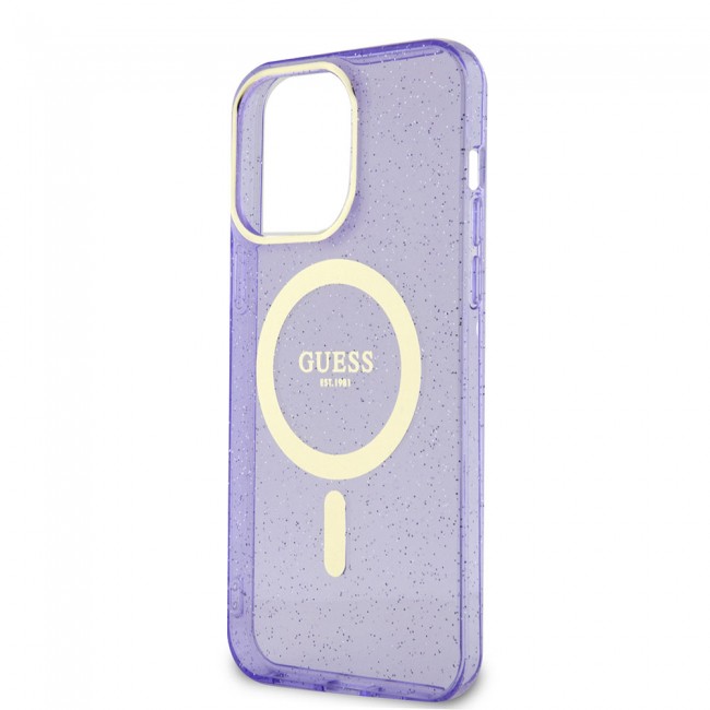 Apple iPhone 14 Pro Max Kılıf GUESS Magsafe Şarj Özellikli Glitter Kapak Apple iPhone 14 Pro Max Kılıf GUESS Magsafe Şarj Özellikli Glitter Kapak