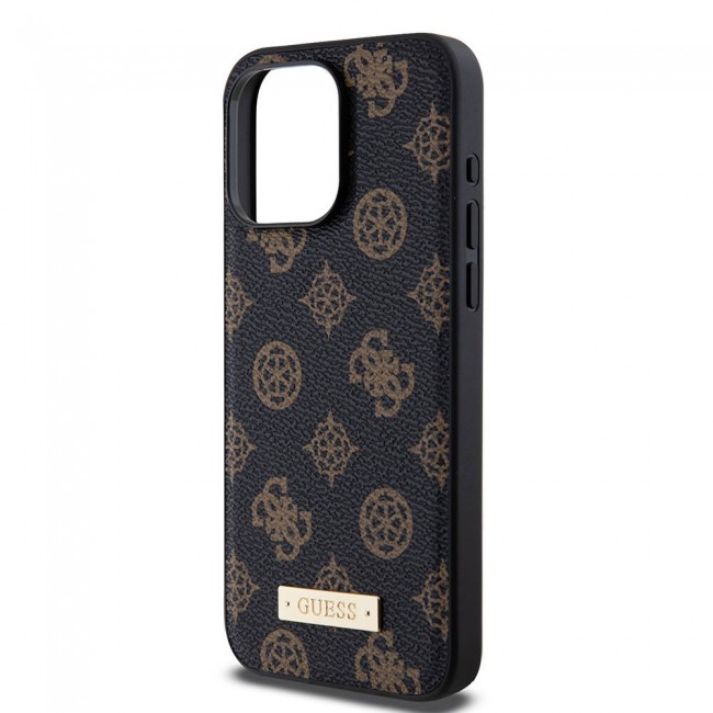 Apple iPhone 14 Pro Max Kılıf Guess Magsafe Şarj Özellikli PU Deri Desenli Metal Plaka Logolu Kapak Apple iPhone 14 Pro Max Kılıf Guess Magsafe Şarj Özellikli PU Deri Desenli Metal Plaka Logolu Kapak