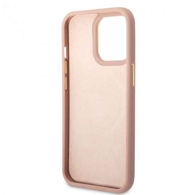 Apple iPhone 14 Pro Max Kılıf GUESS Magsafe Şarj Özellikli PU Deri Metal Logolu Kapak Apple iPhone 14 Pro Max Kılıf GUESS Magsafe Şarj Özellikli PU Deri Metal Logolu Kapak
