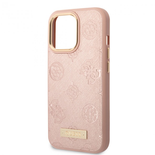 Apple iPhone 14 Pro Max Kılıf GUESS Magsafe Şarj Özellikli PU Deri Metal Logolu Kapak Apple iPhone 14 Pro Max Kılıf GUESS Magsafe Şarj Özellikli PU Deri Metal Logolu Kapak