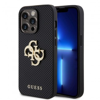 Apple iPhone 14 Pro Max Kılıf Guess Orjinal Lisanslı Delikli Yazı ve 4G Glitter Büyük Metal Logolu Kapak Apple iPhone 14 Pro Max Kılıf Guess Orjinal Lisanslı Delikli Yazı ve 4G Glitter Büyük Metal Logolu Kapak