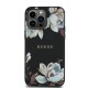 Apple iPhone 14 Pro Max Kılıf Guess Orjinal Lisanslı M-safe Şarj Özellikli Taneli Çiçek Tasarımlı Metal Yazı Logolu Kapak Apple iPhone 14 Pro Max Kılıf Guess Orjinal Lisanslı M-safe Şarj Özellikli Taneli Çiçek Tasarımlı Metal Yazı Logolu Kapak
