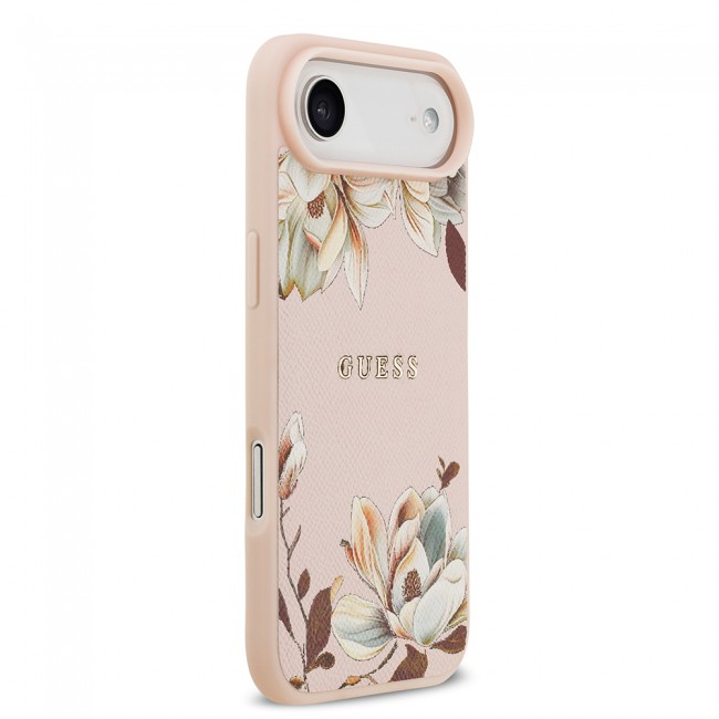 Apple iPhone 17 Air Kılıf Guess Orjinal Lisanslı M-safe Şarj Özellikli Taneli Çiçek Tasarımlı Metal Yazı Logolu Kapak Apple iPhone 17 Air Kılıf Guess Orjinal Lisanslı M-safe Şarj Özellikli Taneli Çiçek Tasarımlı Metal Yazı Logolu Kapak