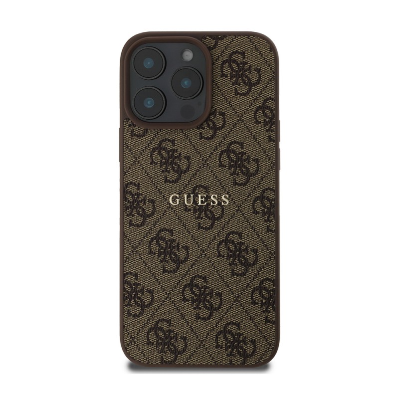 Bal-z Apple iPhone 14 Pro Max Kılıf Guess Orjinal Lisanslı M-safe Şarj Özellikli 4G Desen Yazı Logolu Kapak