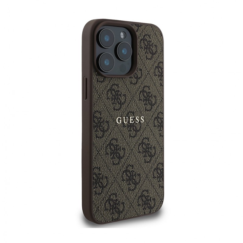 Bal-z Apple iPhone 14 Pro Max Kılıf Guess Orjinal Lisanslı M-safe Şarj Özellikli 4G Desen Yazı Logolu Kapak