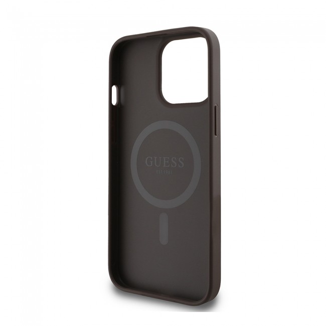 Apple iPhone 14 Pro Max Kılıf Guess Orjinal Lisanslı Magsafe Şarj Özellikli 4G Desen Yazı Logolu Kapak