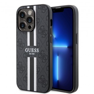 Apple iPhone 14 Pro Max Kılıf Guess Orjinal Lisanslı M-safe Şarj Özellikli 4G Şerit Tasarımlı Printed Kapak Apple iPhone 14 Pro Max Kılıf Guess Orjinal Lisanslı M-safe Şarj Özellikli 4G Şerit Tasarımlı Printed Kapak